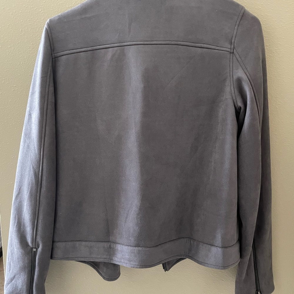 Faux Suede Moto Jacket